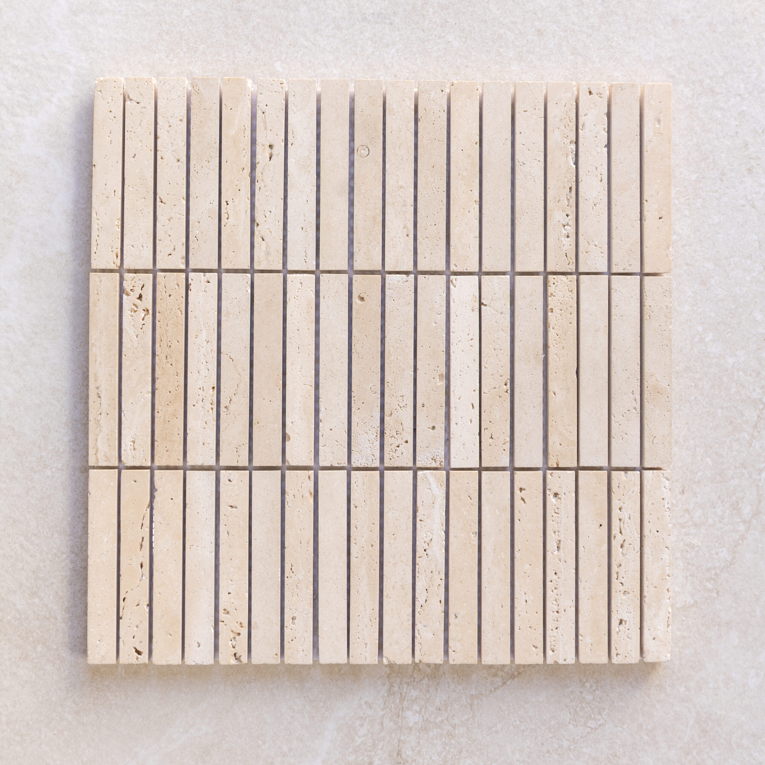 Honed and Filled Classic Travertine Kit Kat tile sample