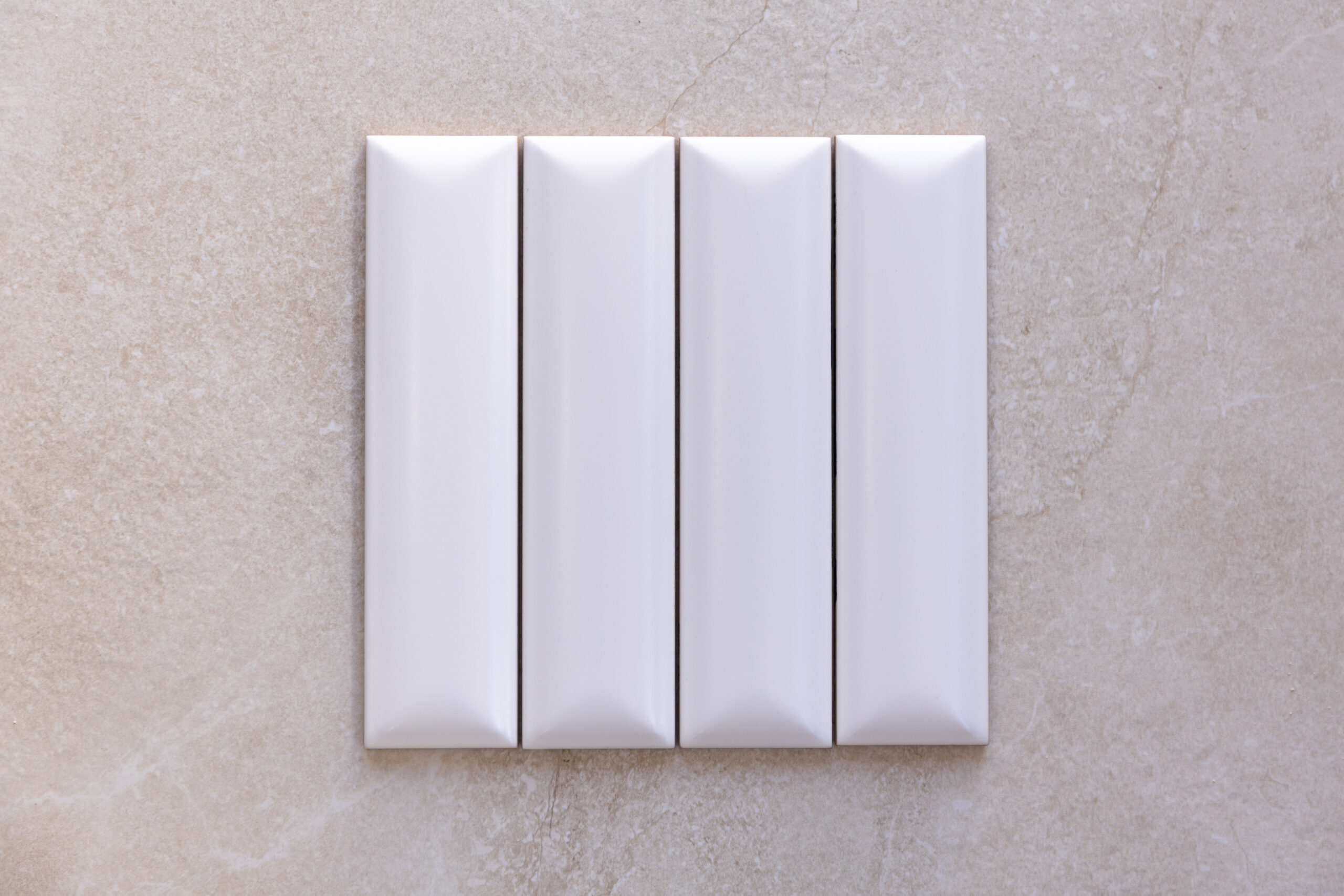 Radius White Matt Subway tile sample