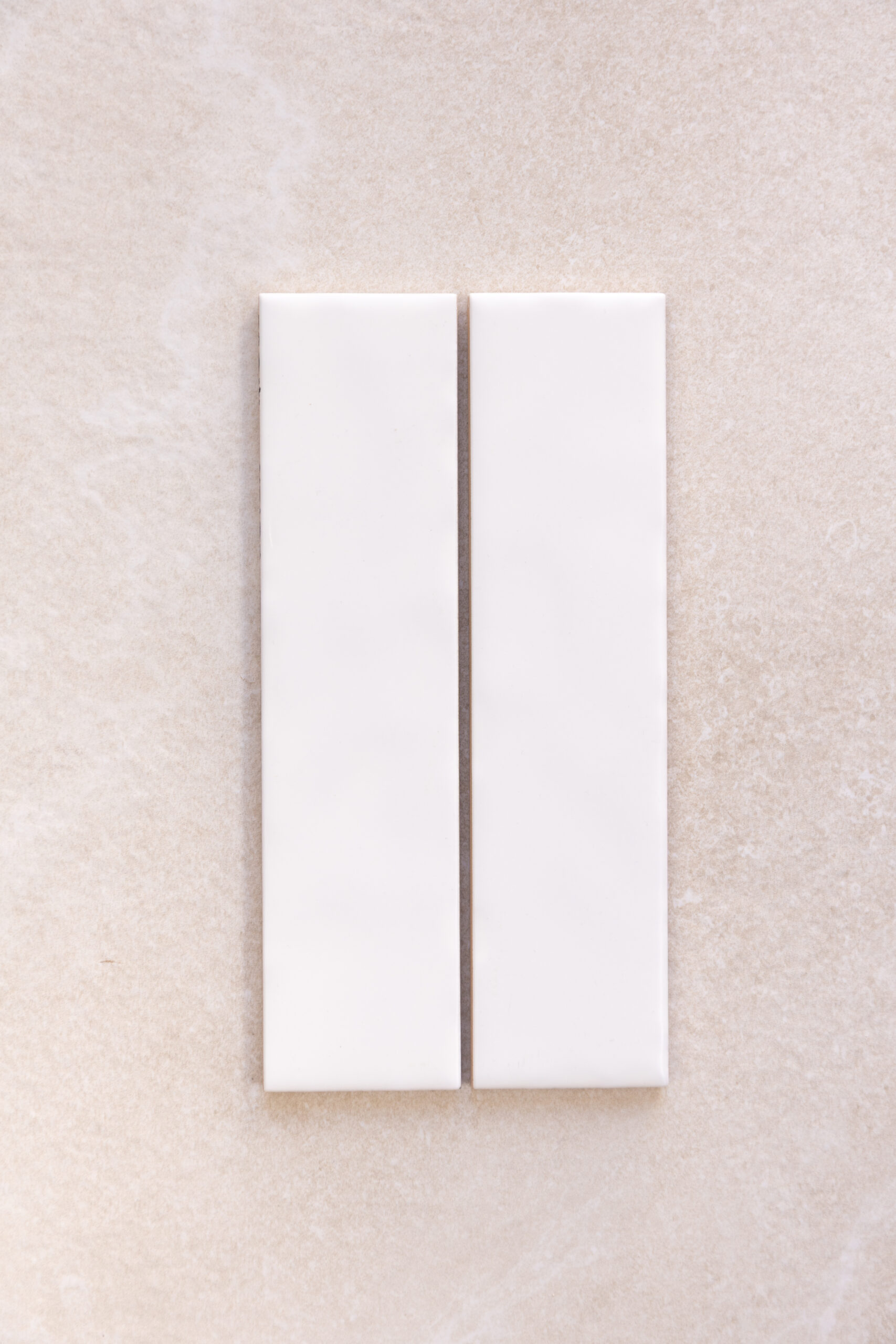Form White Matt Subway tile sample