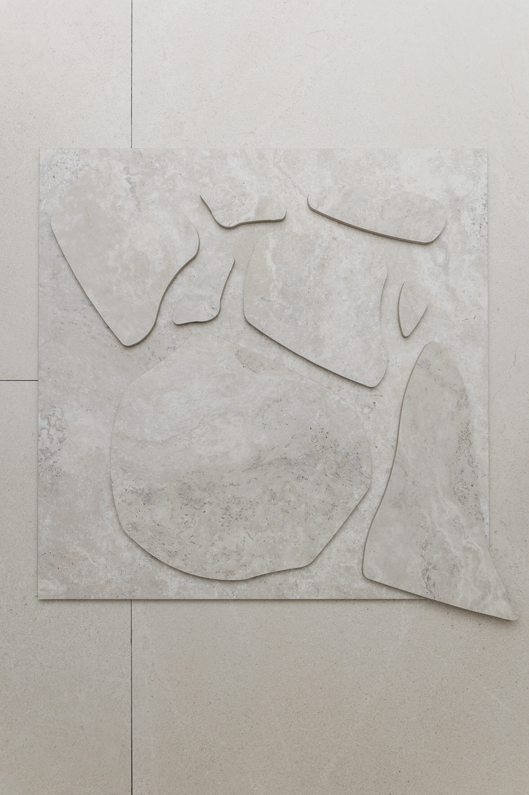 Travertine Cross Cut Crazy Pave tile sample