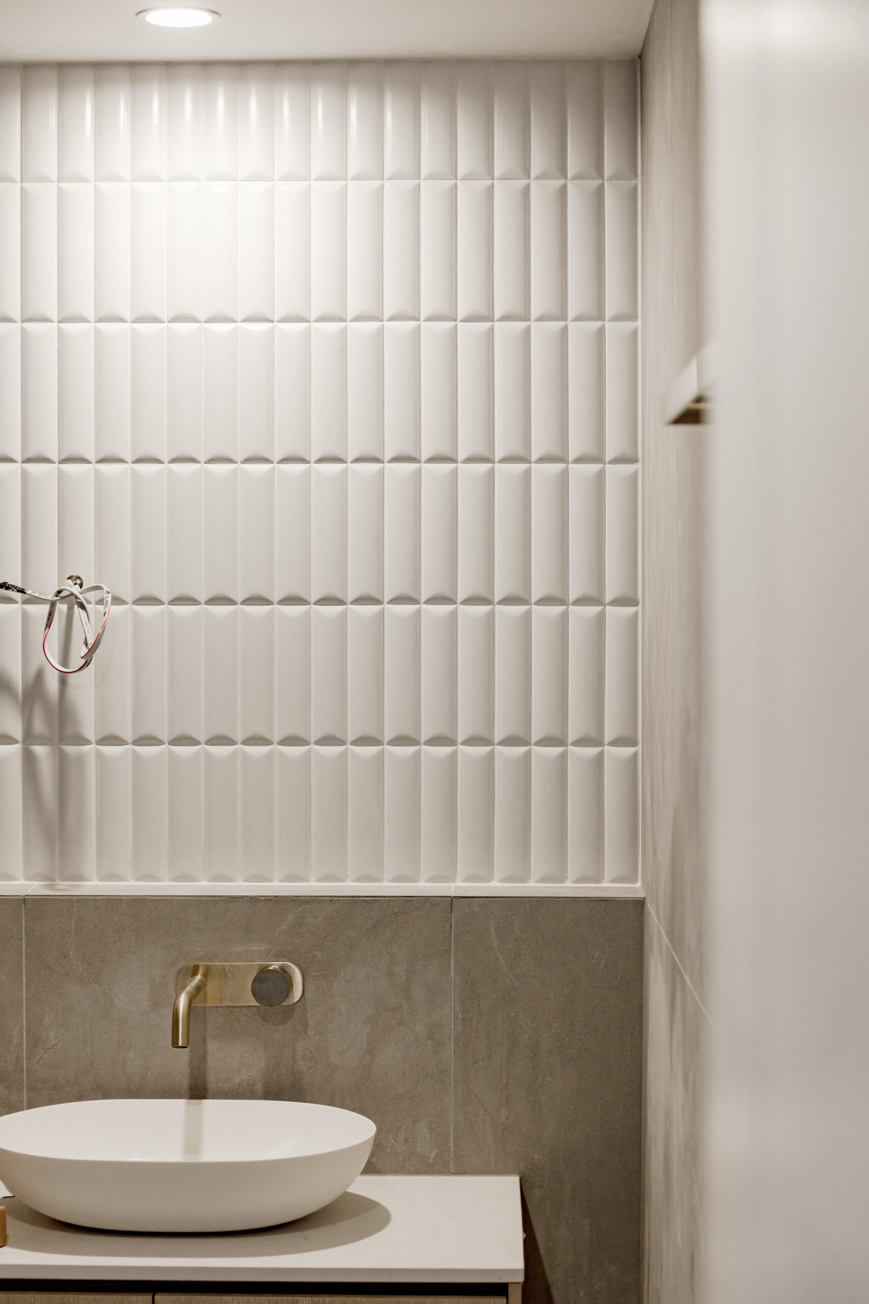 Radius White Matt Subway installed — Seamount Quay