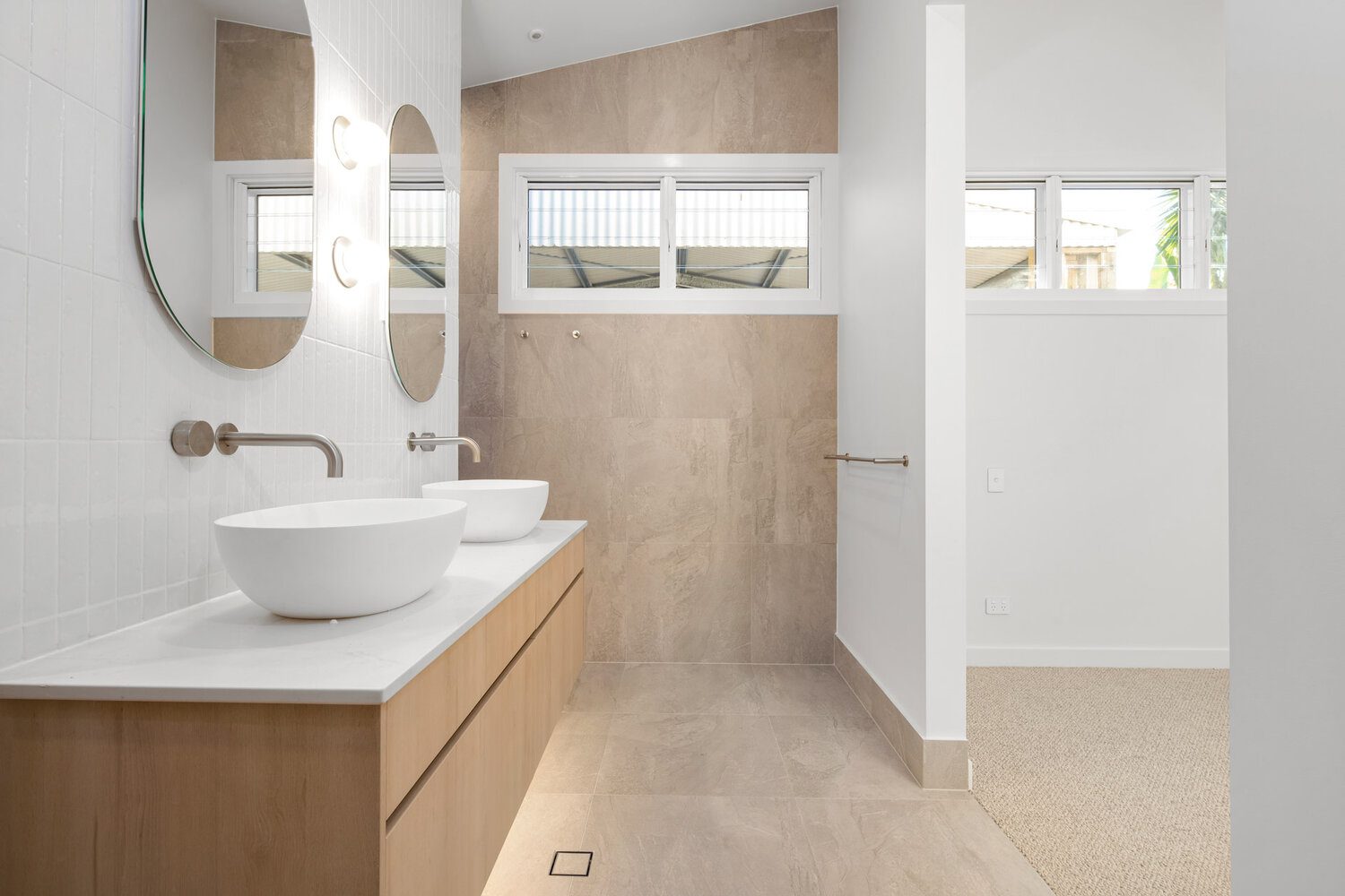 Tiled wet area detail